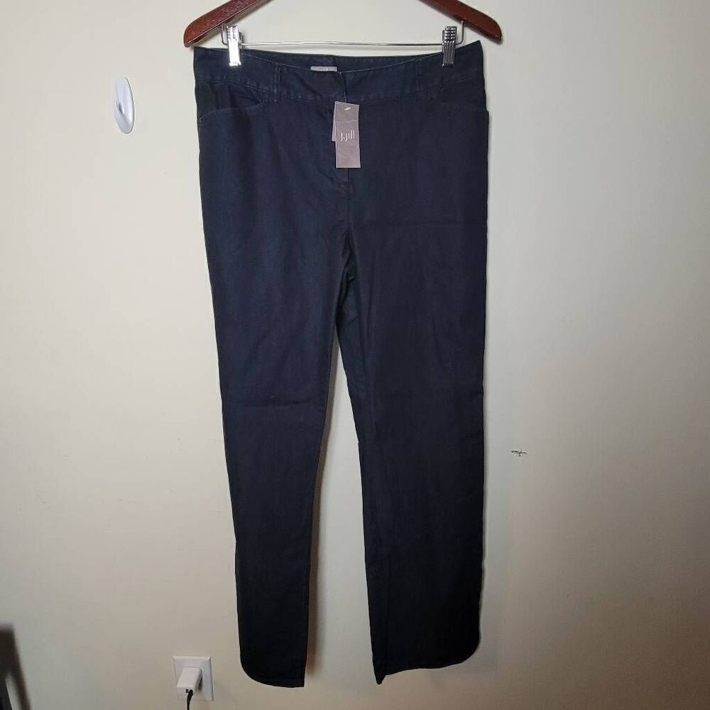J. Jill Carbon Trouser Pants Dressy Jeans Women's Size 10 Indigo Dye Dark Blue
